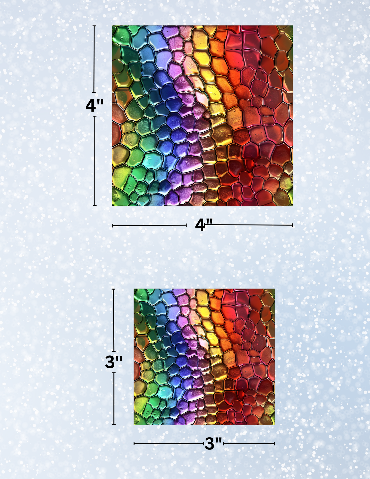 "Rainbow Reptile Skin" Decorative Diamond Painting Release Papers