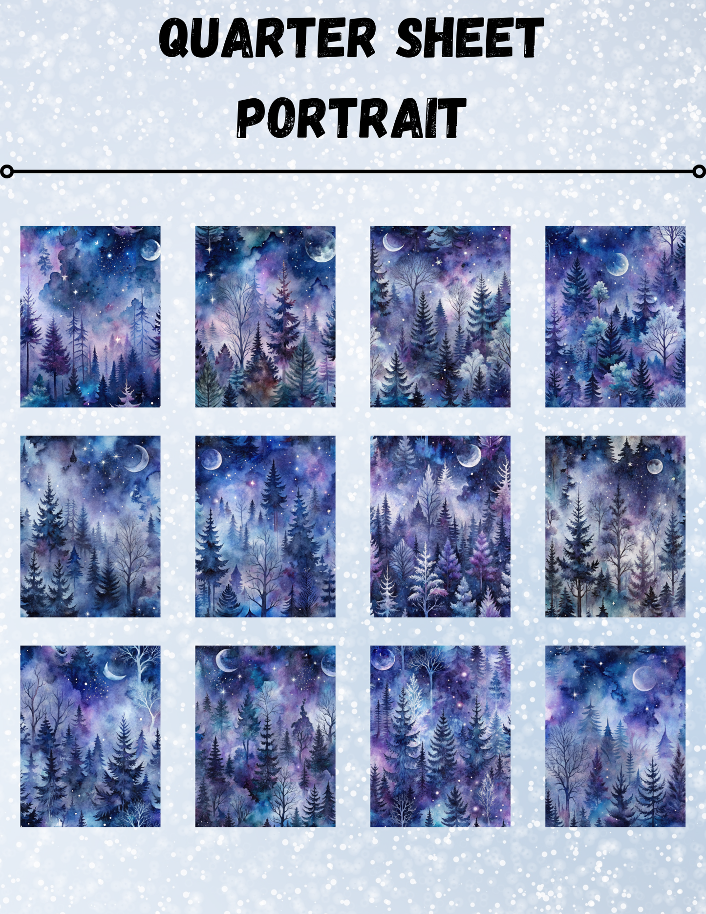 "Winter Forest" Decorative Diamond Painting Release Paper