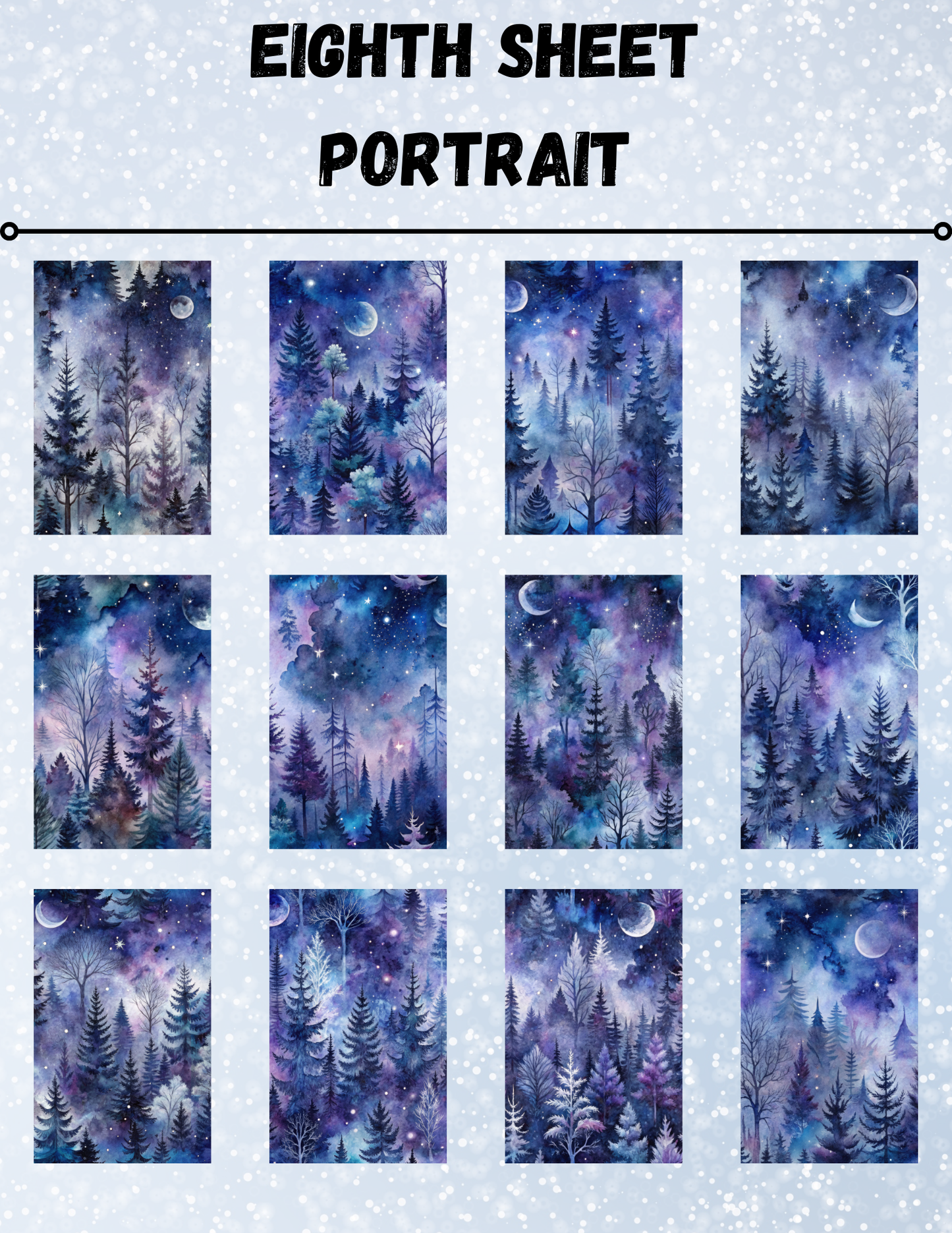 "Winter Forest" Decorative Diamond Painting Release Paper