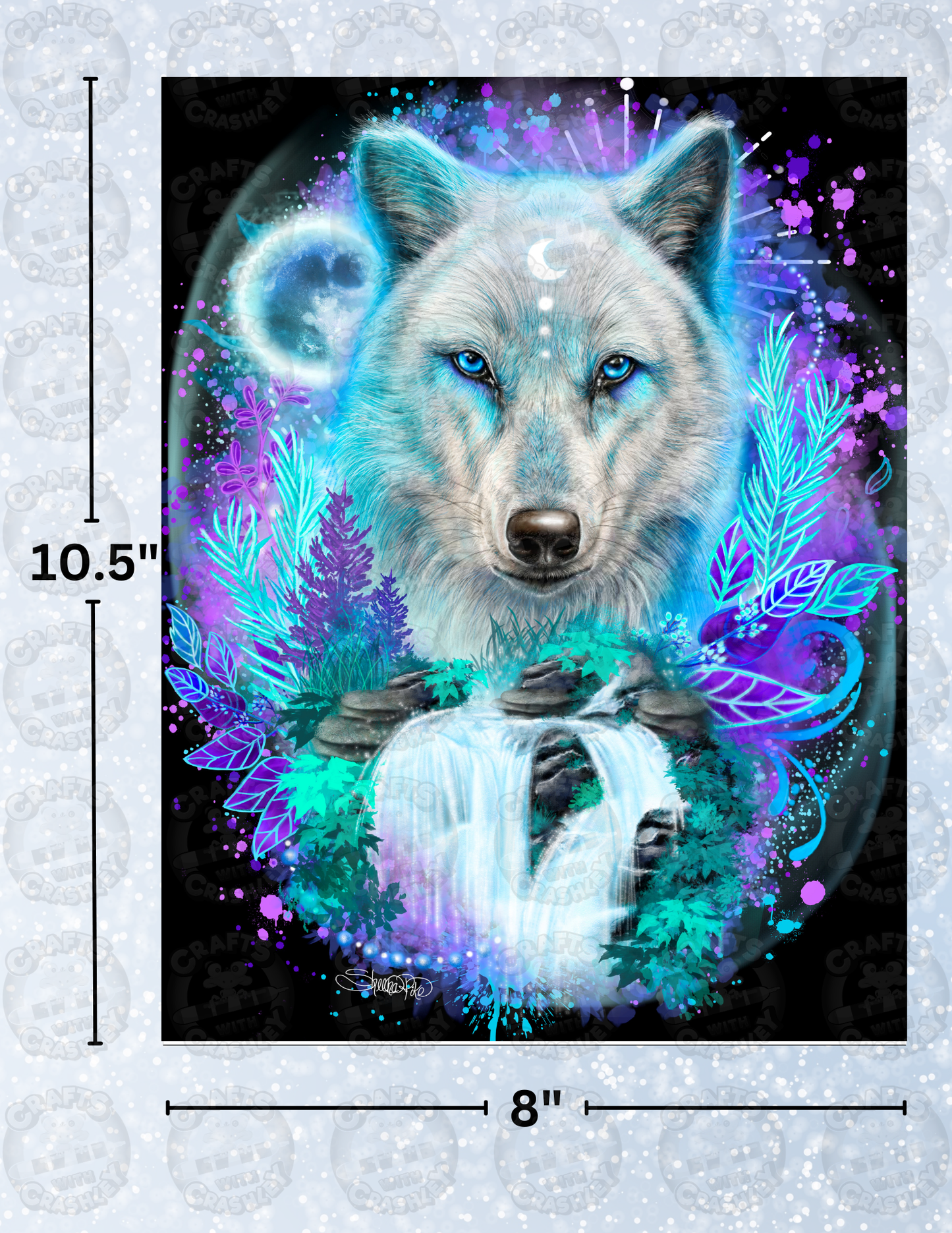 "Wolf Spirit" by ©Sheena Pike Decorative Diamond Painting Release Papers