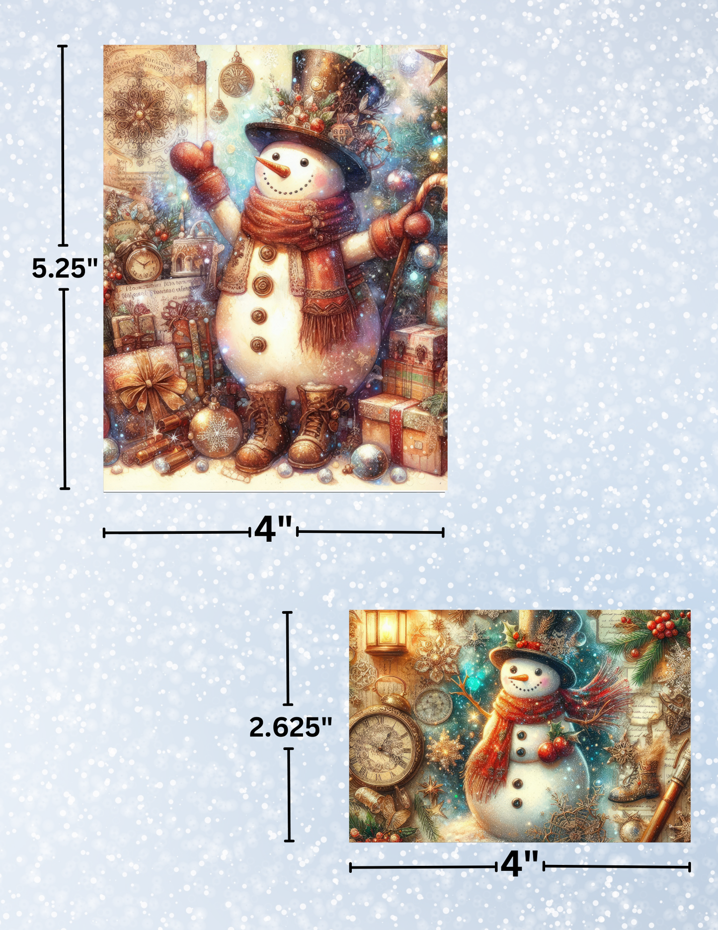 "Snowman Magic" Decorative Diamond Painting Release Paper