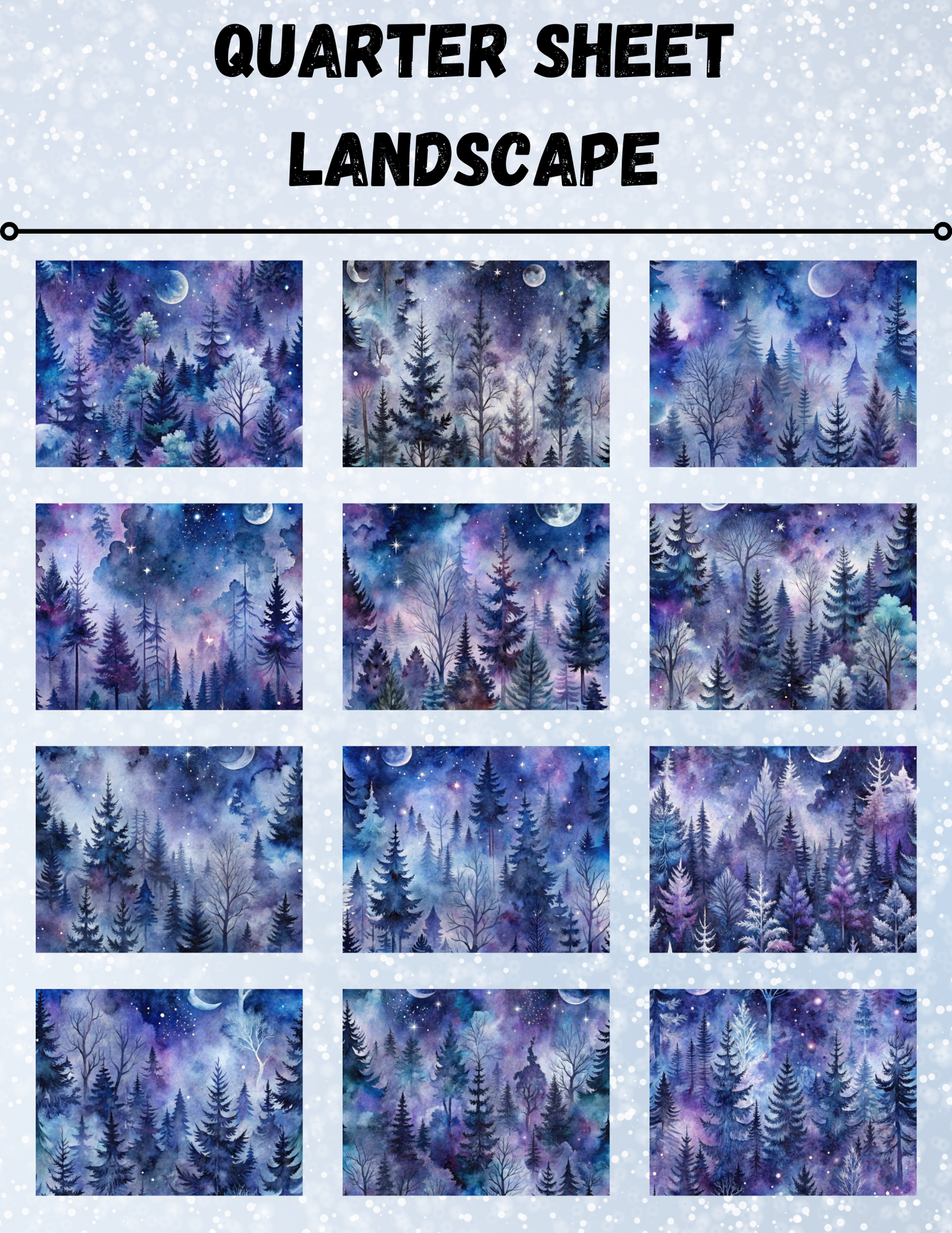 "Winter Forest" Decorative Diamond Painting Release Paper