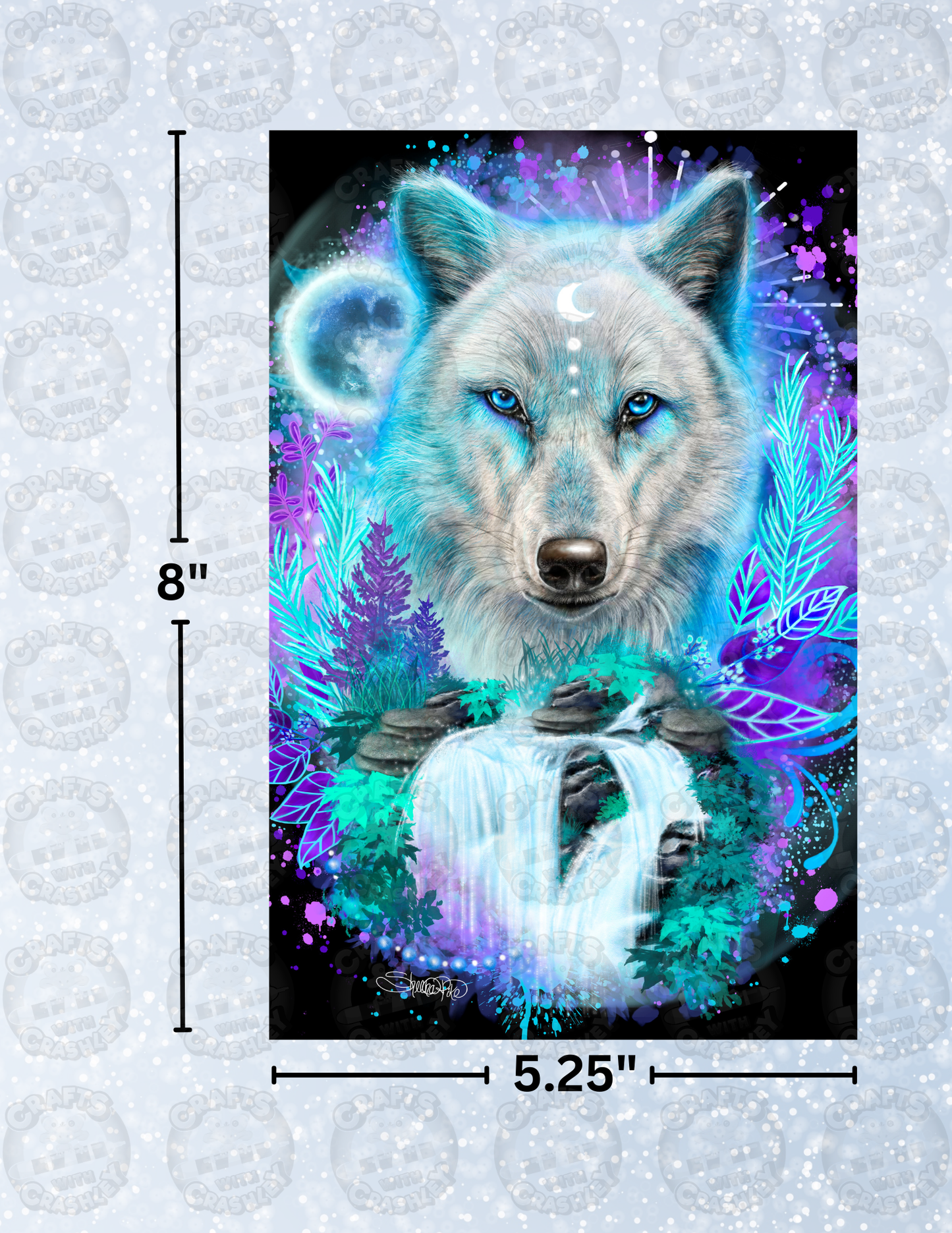 "Wolf Spirit" by ©Sheena Pike Decorative Diamond Painting Release Papers