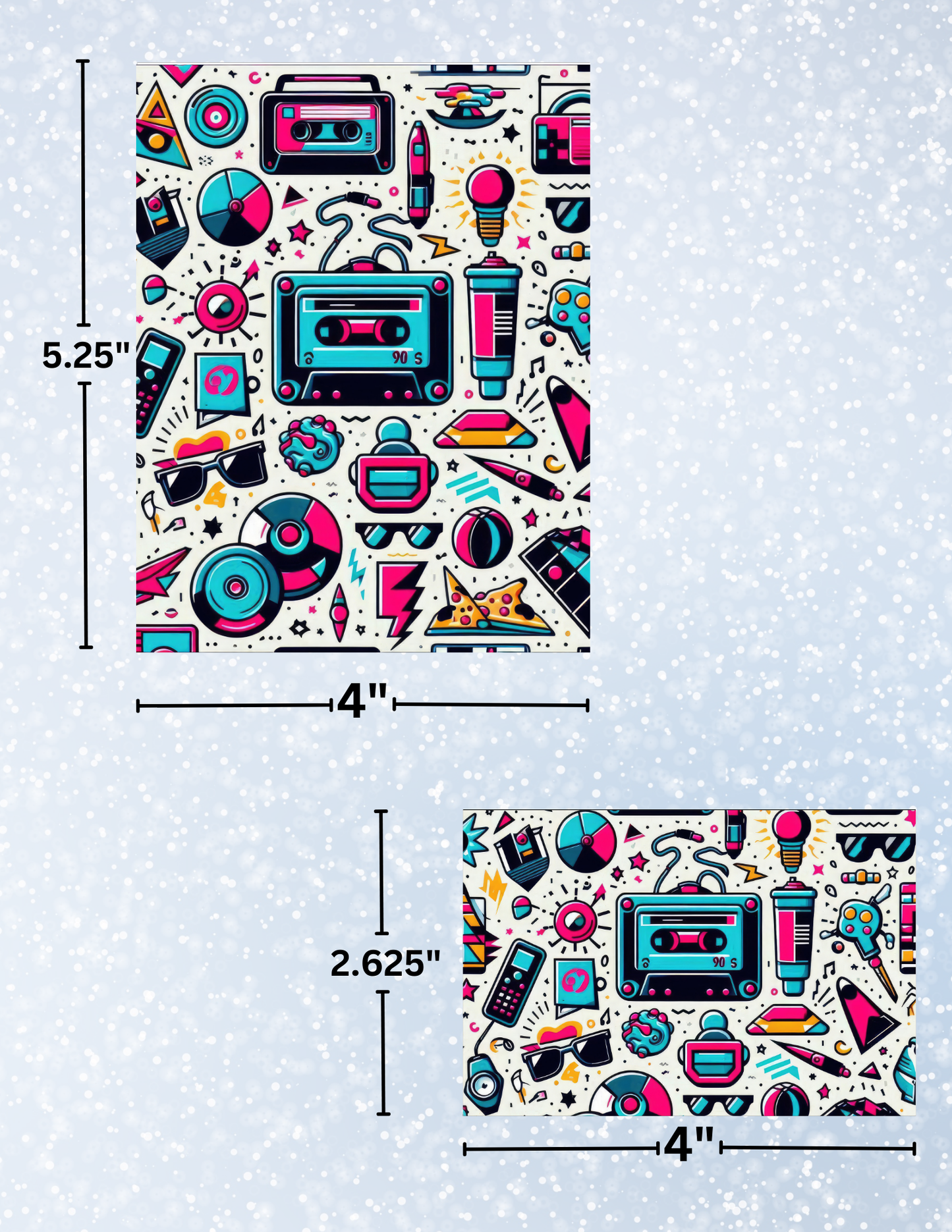 "90s Mix Tape" Decorative Diamond Painting Release Papers