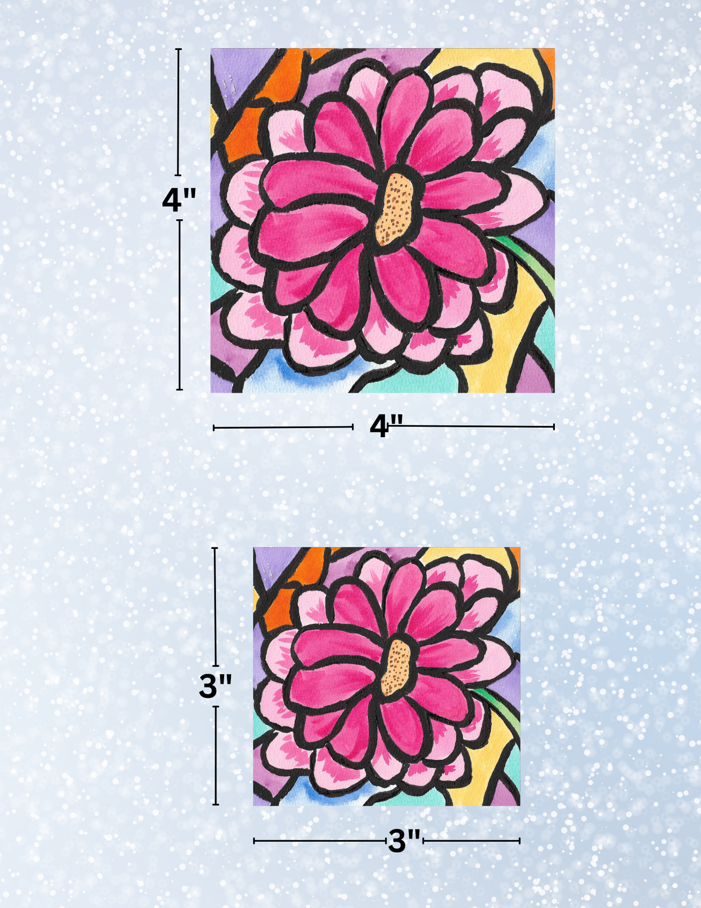 "Stained Glass Flower" By Crafting Journey Decorative Diamond Painting Release Papers