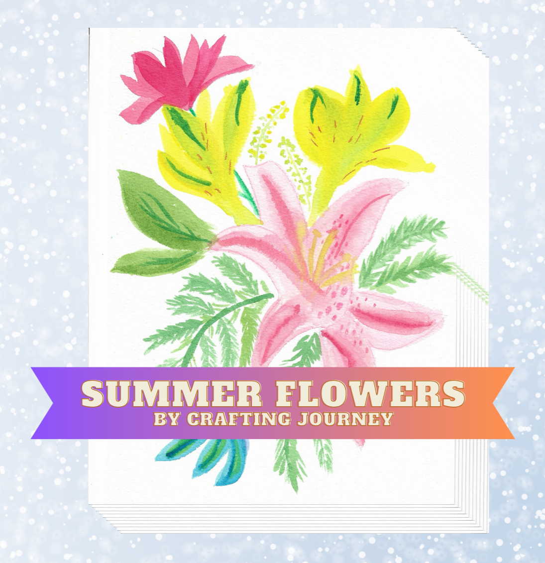 "Summer Flowers" by Crafting Journey Decorative Diamond Painting Release Papers