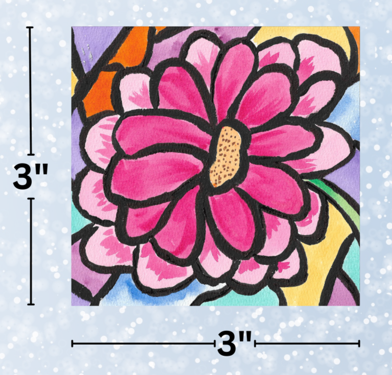 "Stained Glass Flower" By Crafting Journey Decorative Diamond Painting Release Papers