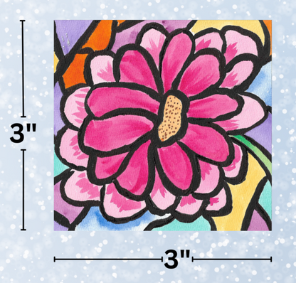 "Stained Glass Flower" By Crafting Journey Decorative Diamond Painting Release Papers