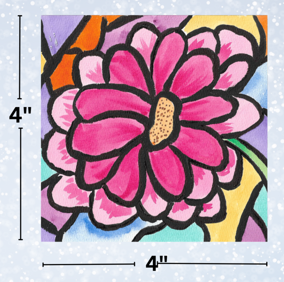 "Stained Glass Flower" By Crafting Journey Decorative Diamond Painting Release Papers