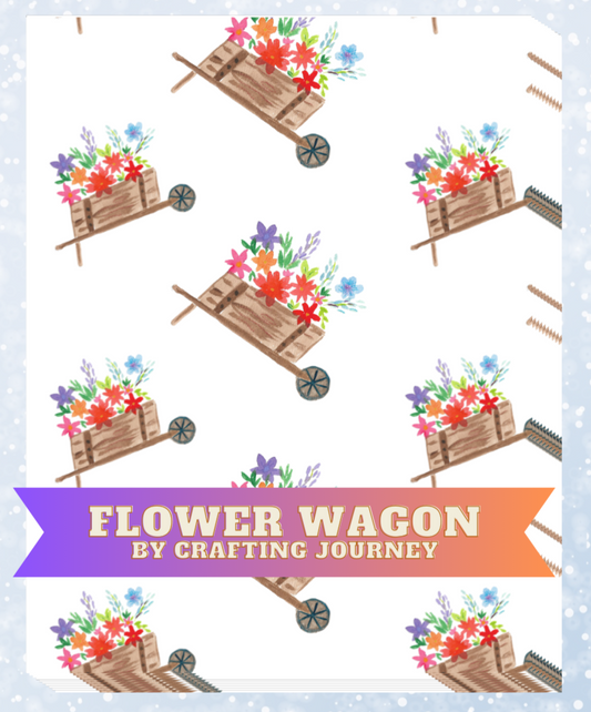 "Flower Wagon" by Crafting Journey Decorative Diamond Painting Release Papers