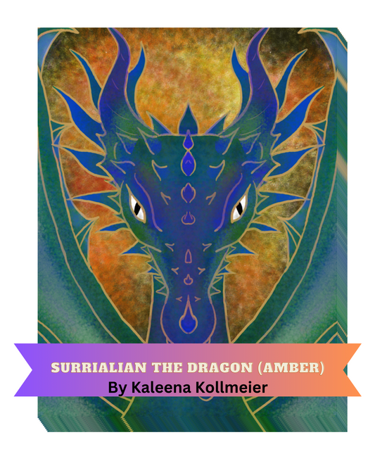 "Surrilian The Dragon (Amber)" by Kaleena Kollmeier Decorative Diamond Painting Release Papers