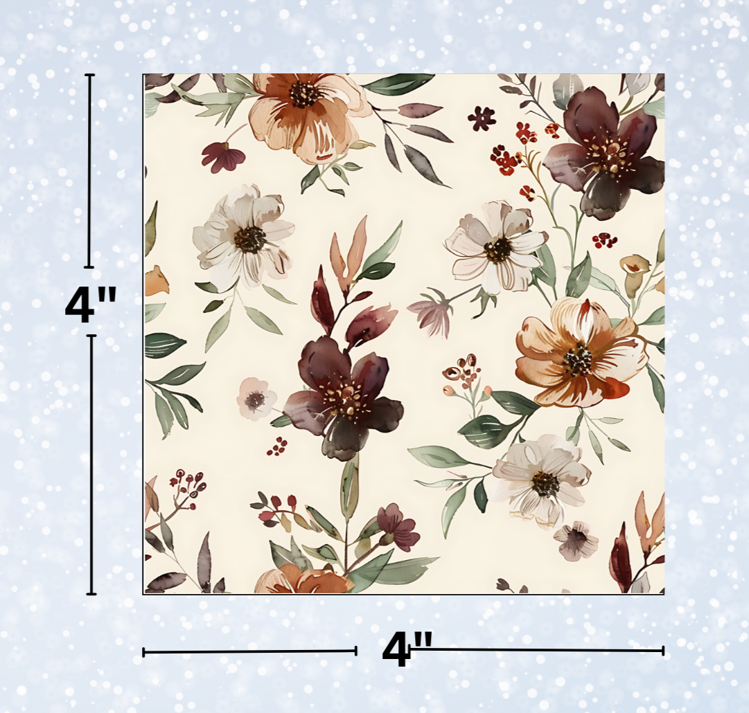 "Fall Flowers" Decorative Diamond Painting Release Papers