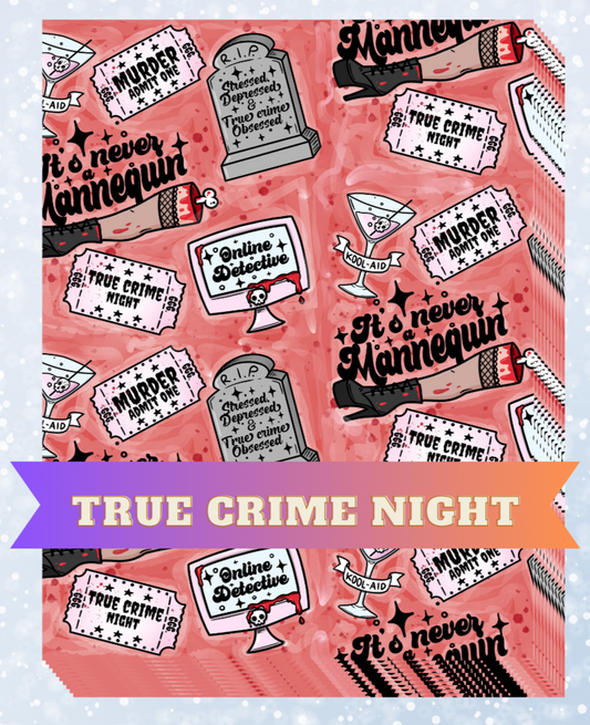 "True Crime Night" Decorative Diamond Painting Release Papers