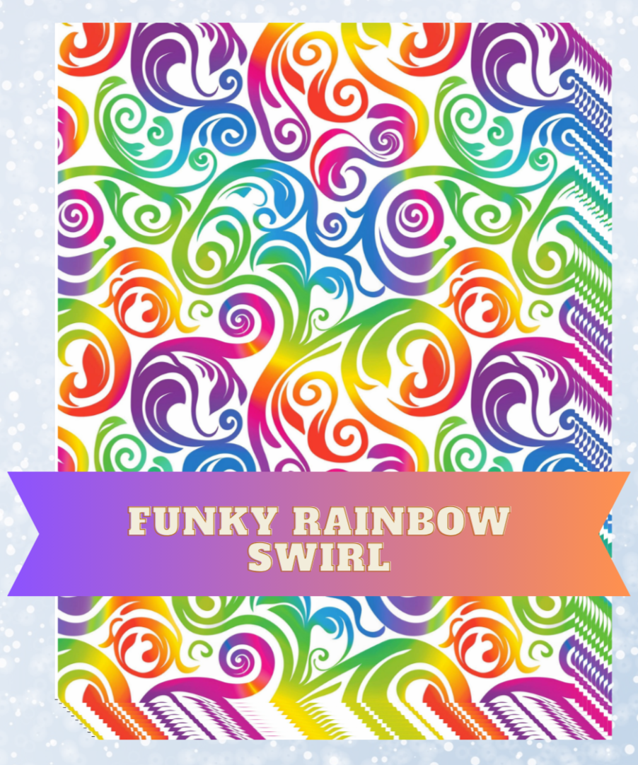 "Funky Rainbow Swirl" Decorative Diamond Painting Release Papers