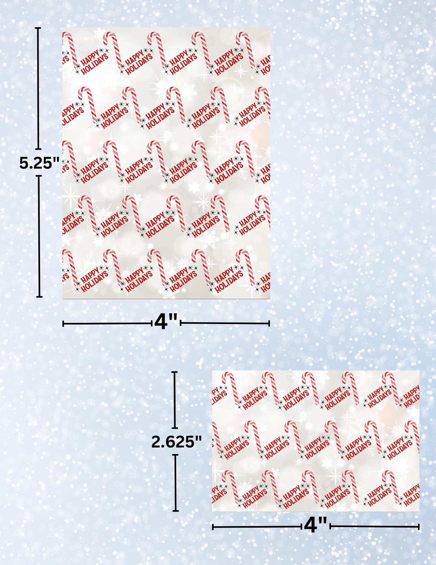 "Happy Holiday Candycane" Decorative Diamond Painting Release Papers