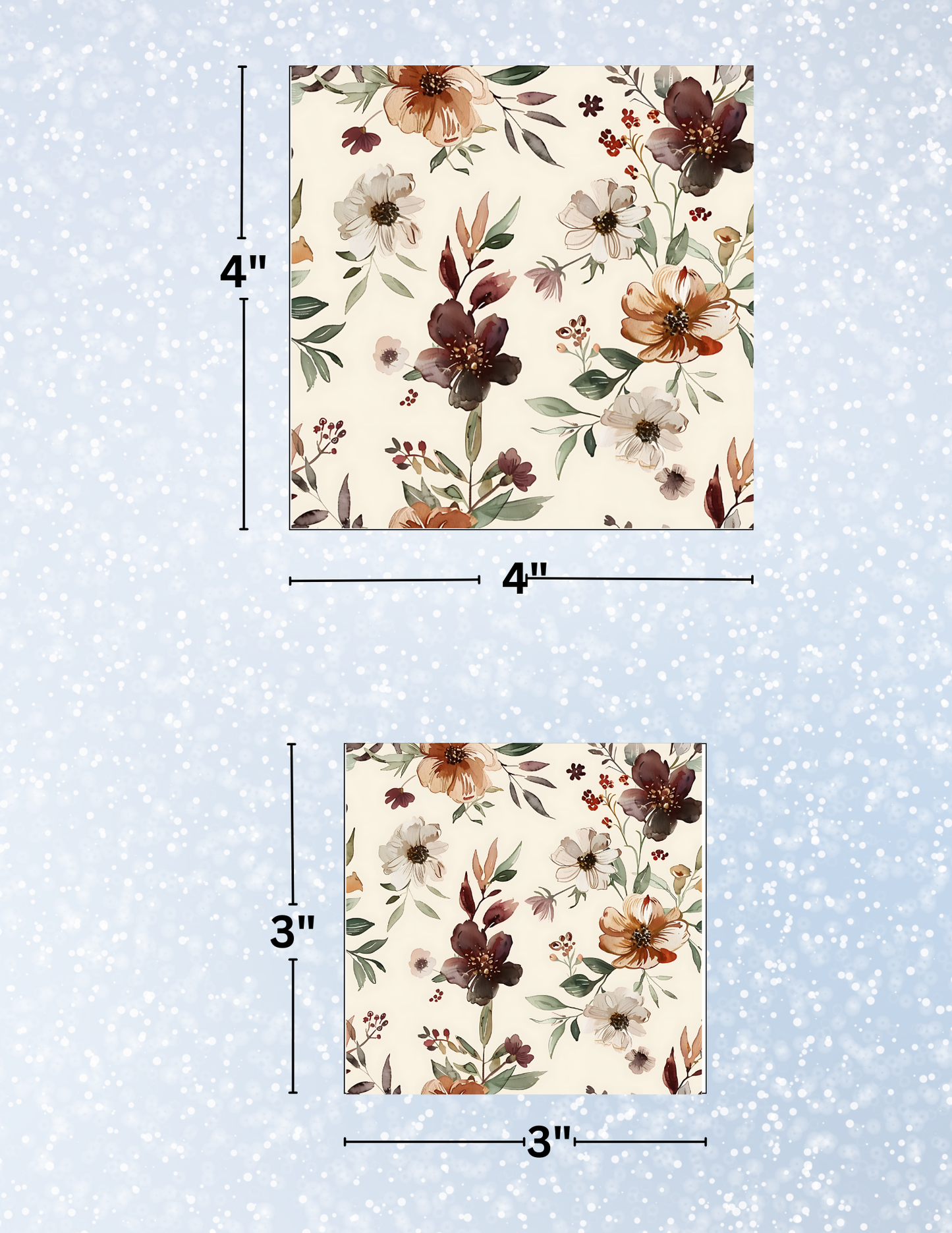 "Fall Flowers" Decorative Diamond Painting Release Papers