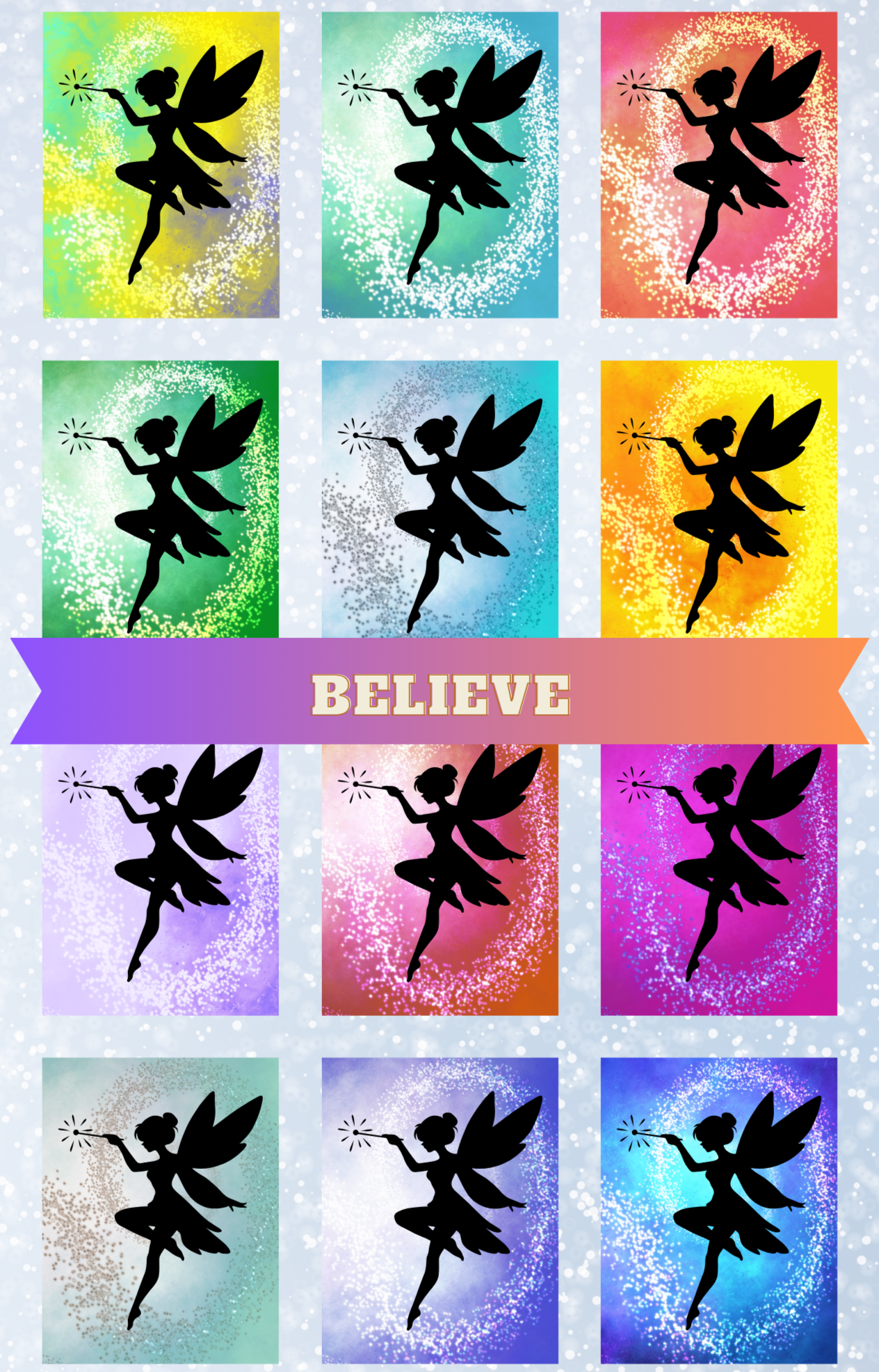 "Believe" Premium Diamond Painting Release Papers