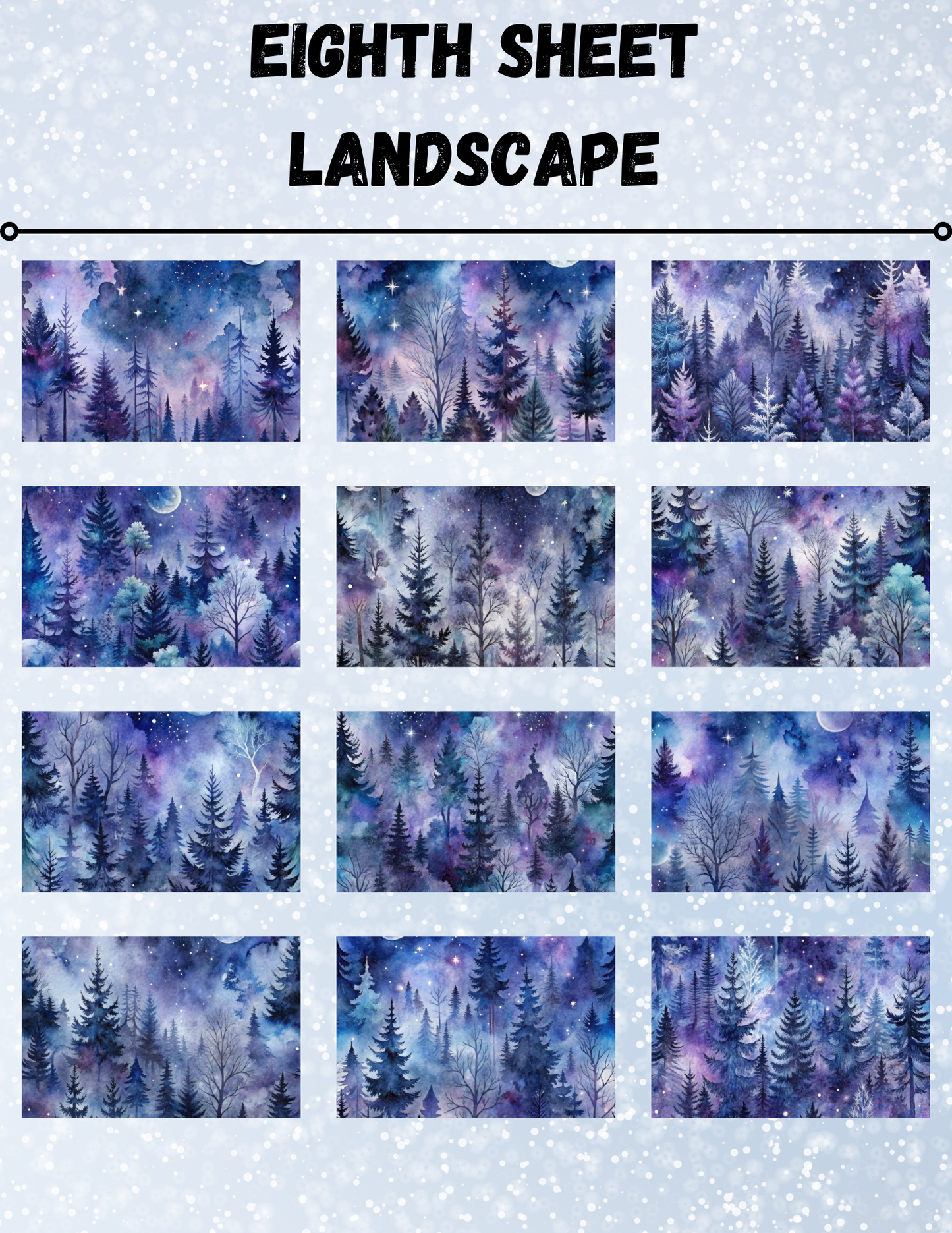 "Winter Forest" Decorative Diamond Painting Release Paper