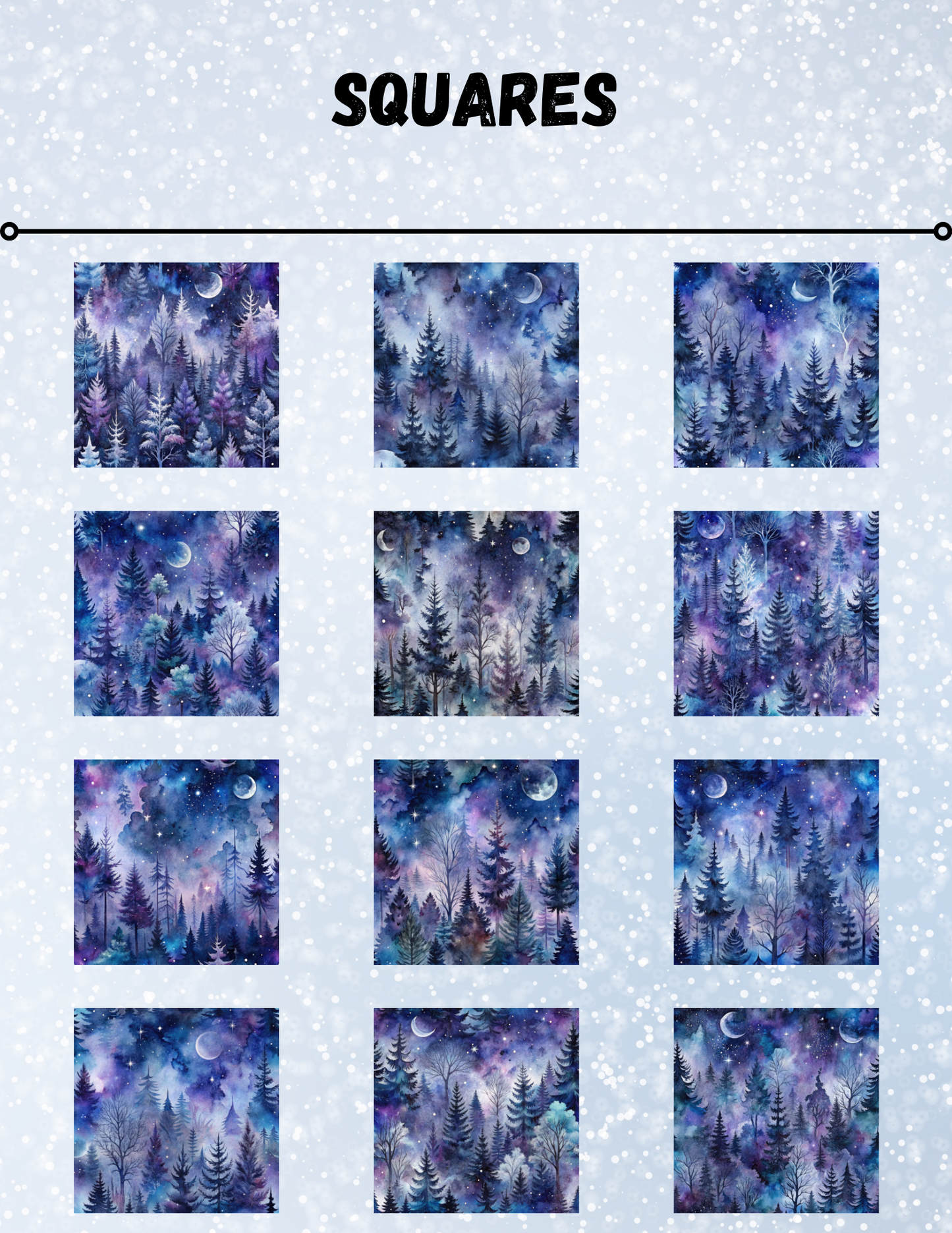 "Winter Forest" Decorative Diamond Painting Release Paper