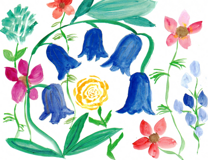 "Floral 1" by Crafting Journey Decorative Diamond Painting Release Papers