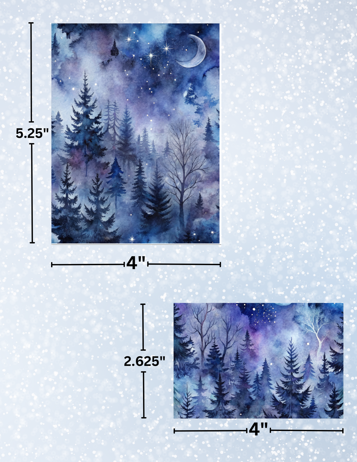 "Winter Forest" Decorative Diamond Painting Release Paper