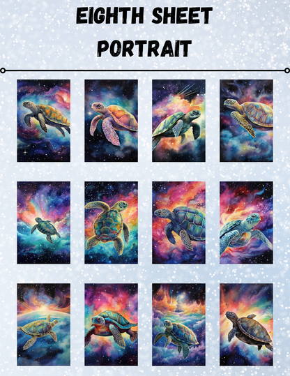 "Cosmic Turtles" Decorative Diamond Painting Release Paper