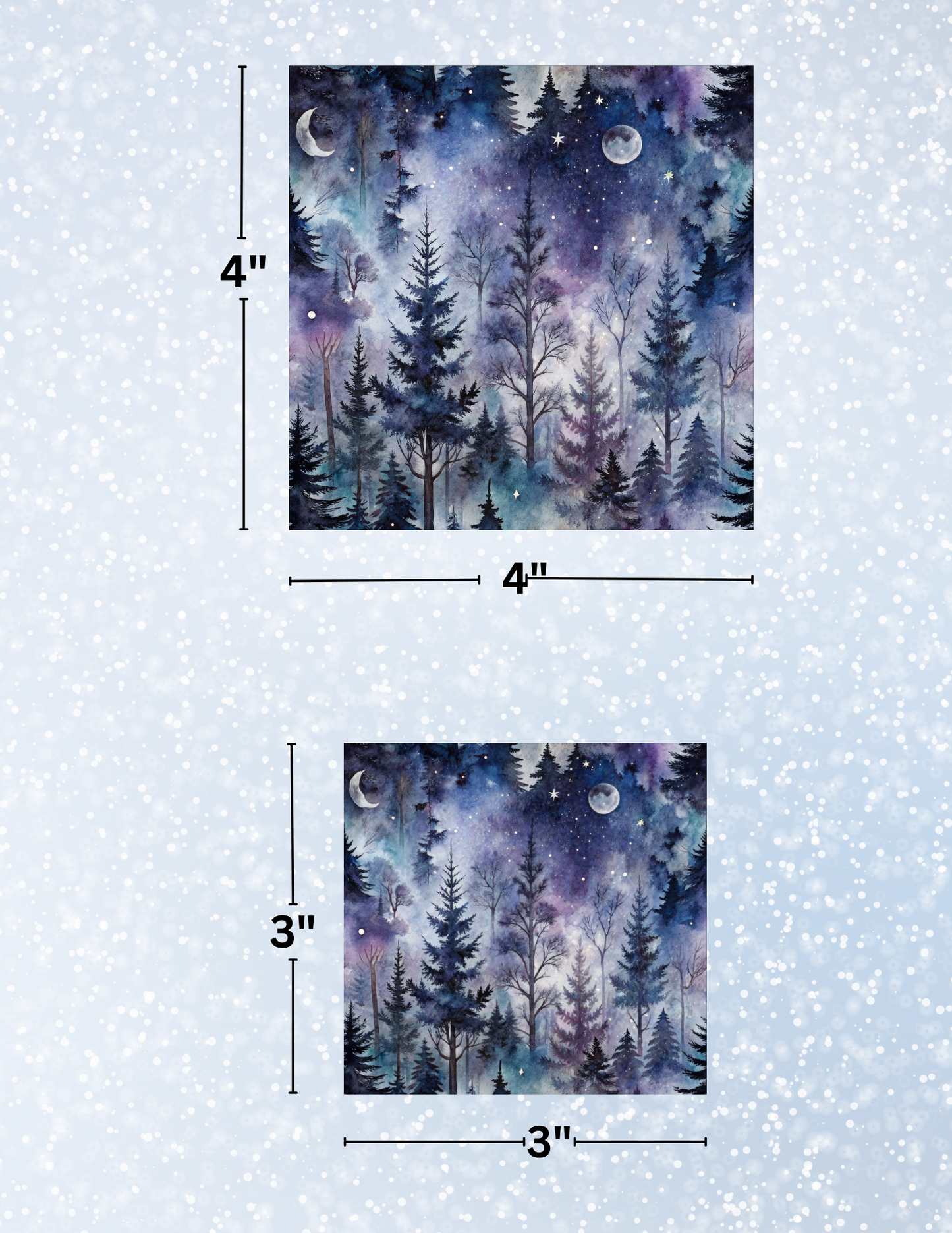 "Winter Forest" Decorative Diamond Painting Release Paper