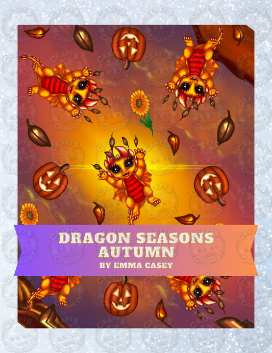 "Dragon Seasons Autumn" by Emma Casey Decorative Diamond Painting Release Papers