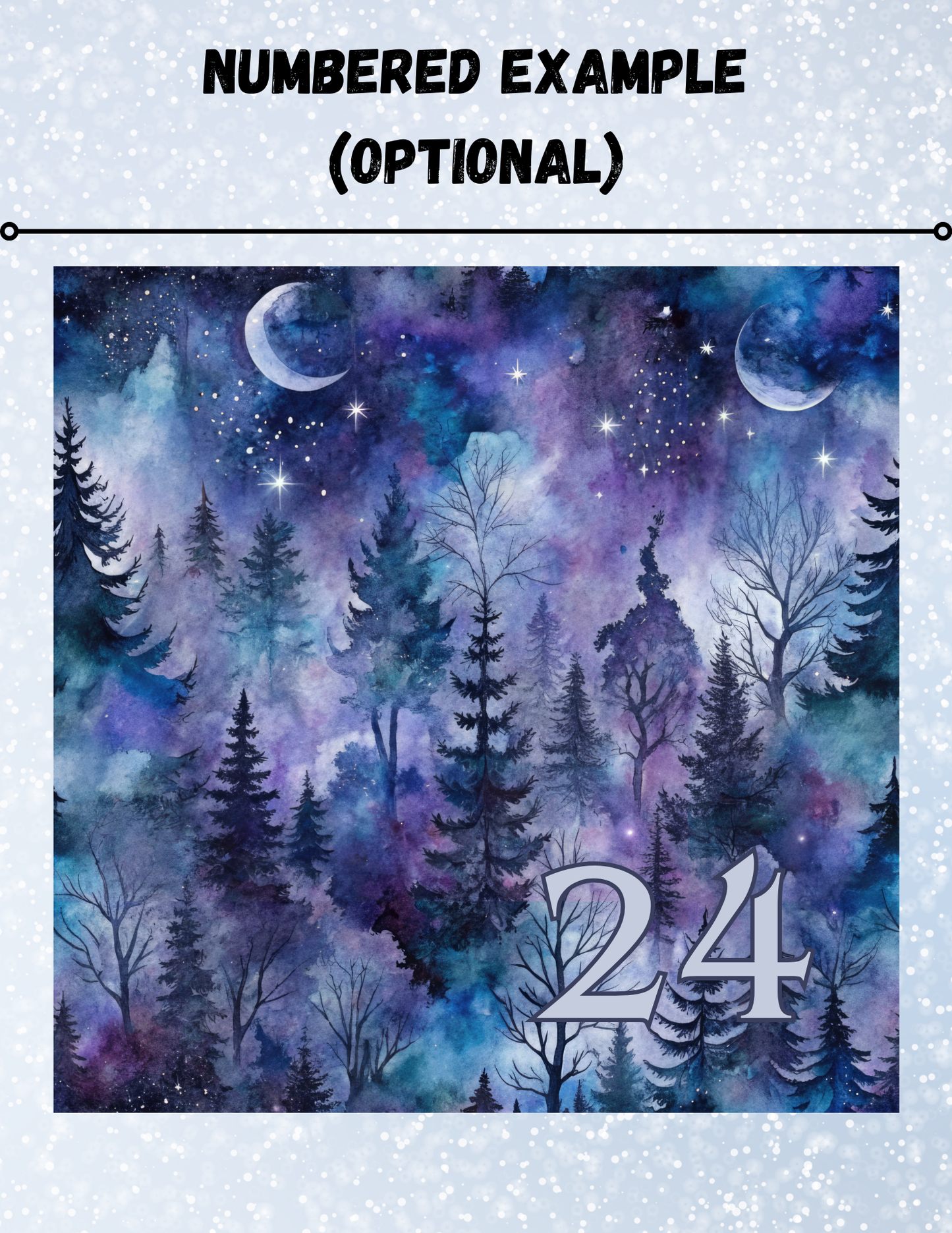 "Winter Forest" Decorative Diamond Painting Release Paper