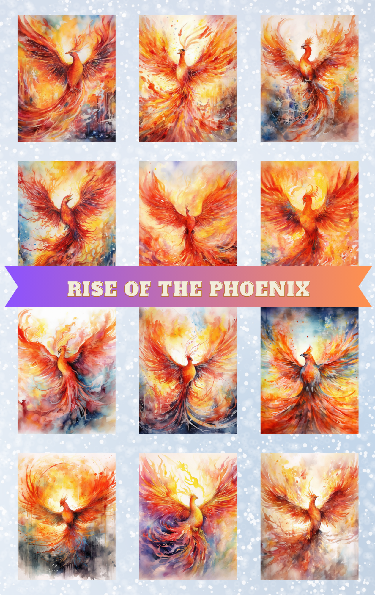 "Rise of the Phoenix" Decorative Diamond Painting Release Paper