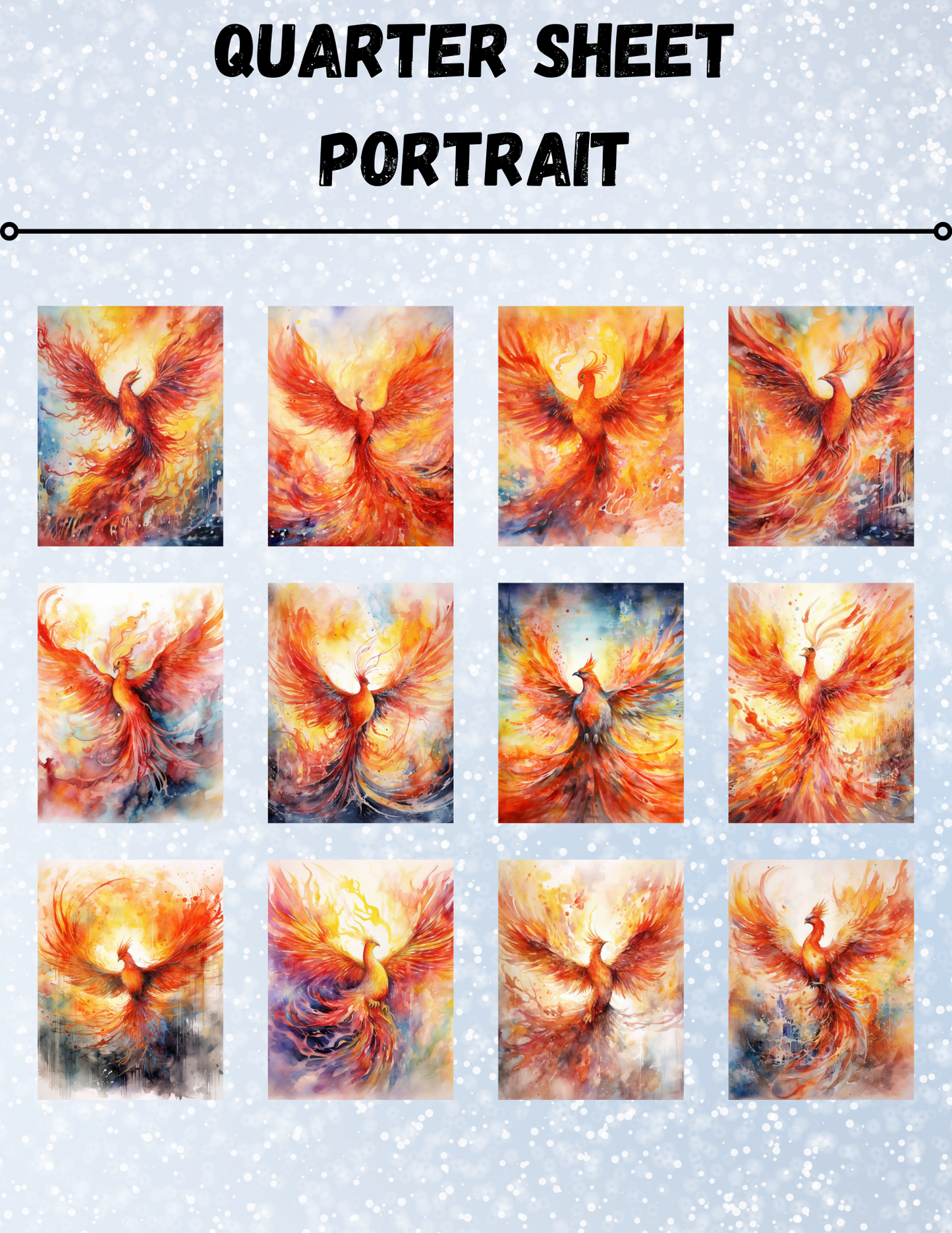 "Rise of the Phoenix" Decorative Diamond Painting Release Paper