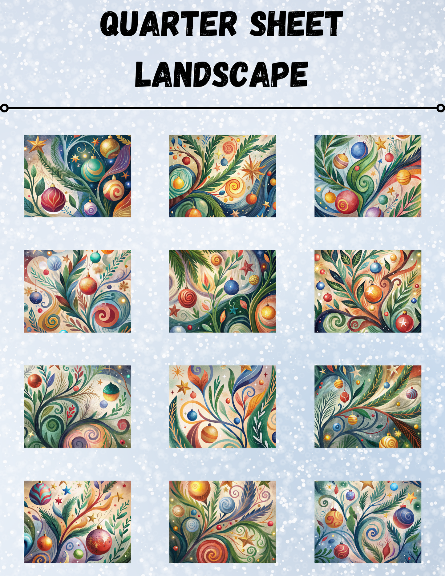 "Whimsical Christmas" Decorative Diamond Painting Release Papers