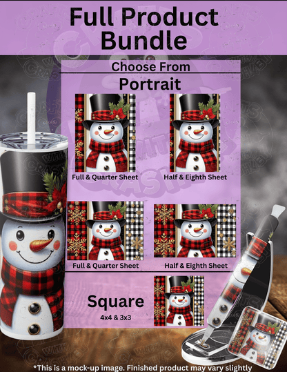 "Plaid Snowman" Premium Accessories for Diamond Painting