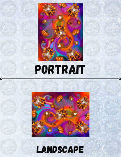 "Pumpkin Spice Dragon" by Emma Casey Decorative Diamond Painting Release Papers