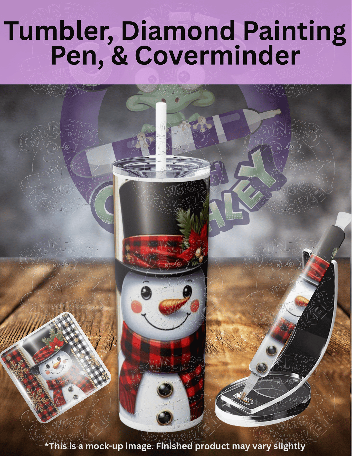 "Plaid Snowman" Premium Accessories for Diamond Painting