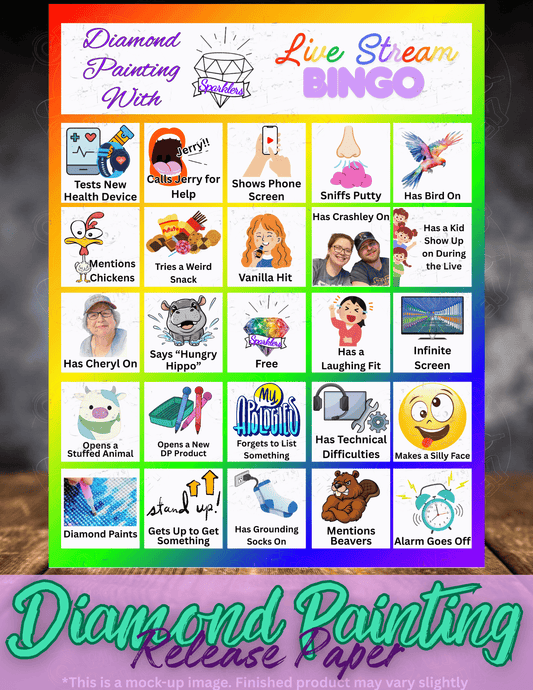 "DP With Sparklers Bingo Card Combo Pack" Premium Release Papers for Diamond Painting