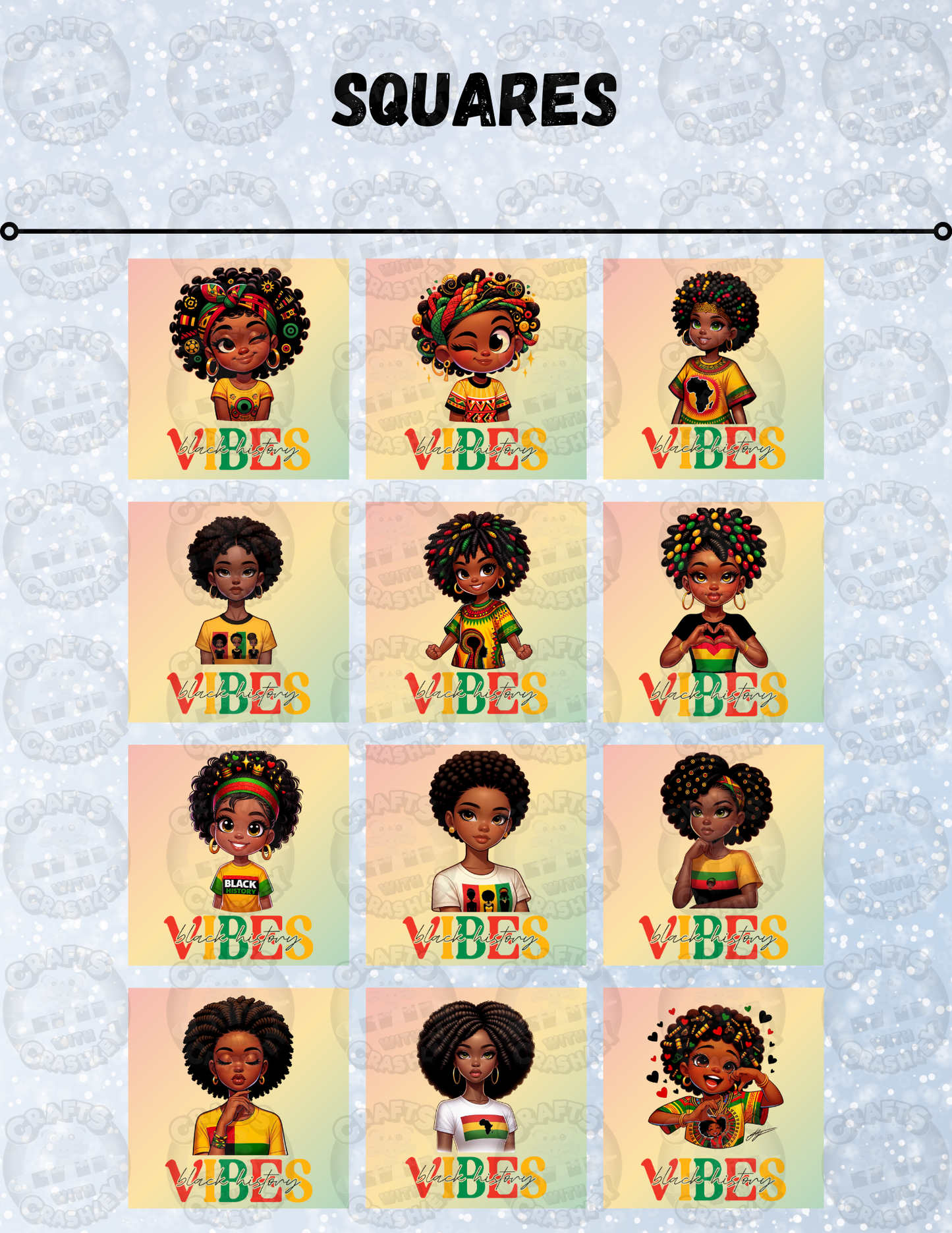 "Black History Vibes" Decorative Diamond Painting Release Paper