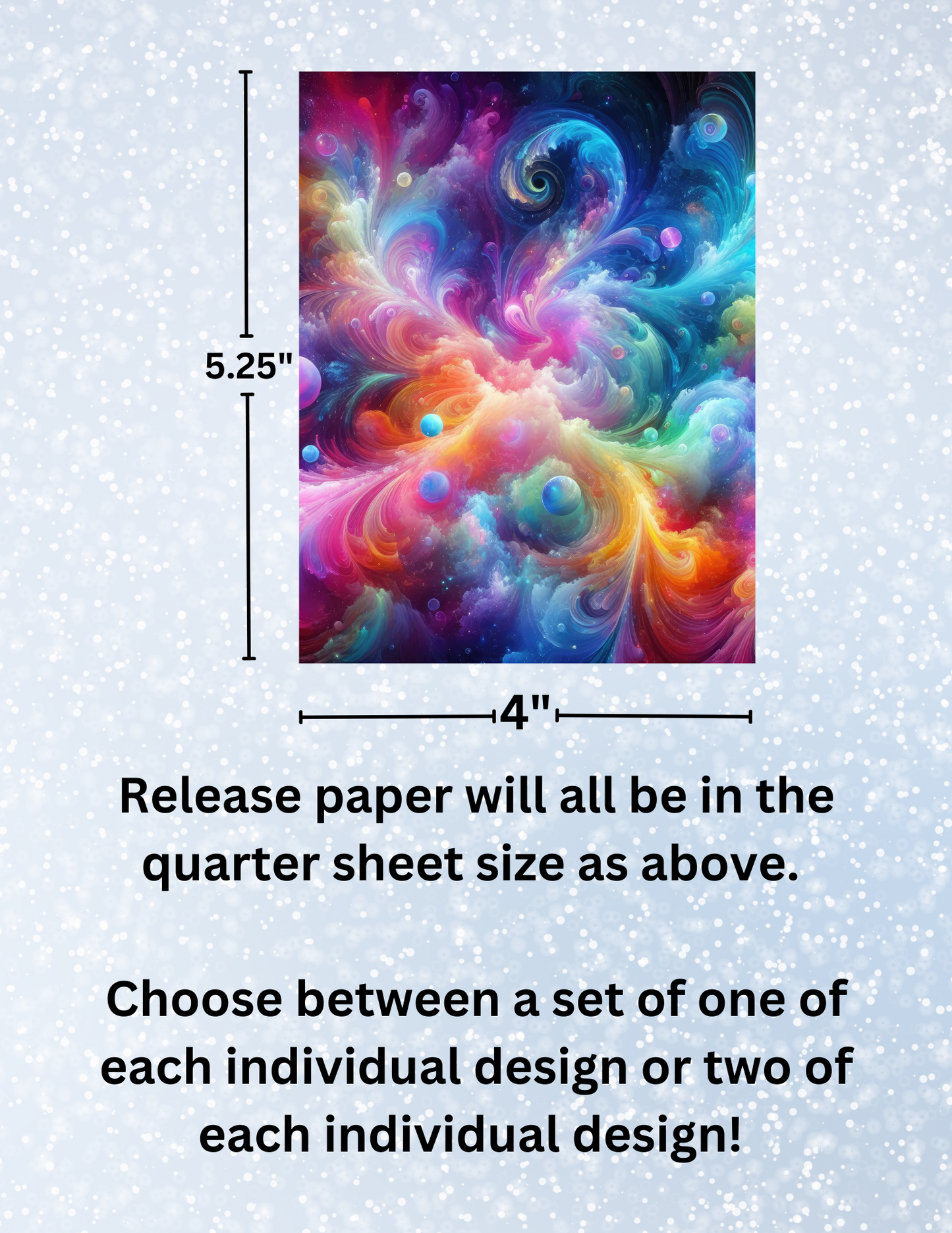 "Neon Rainbow Smoke" Premium Diamond Painting Release Papers