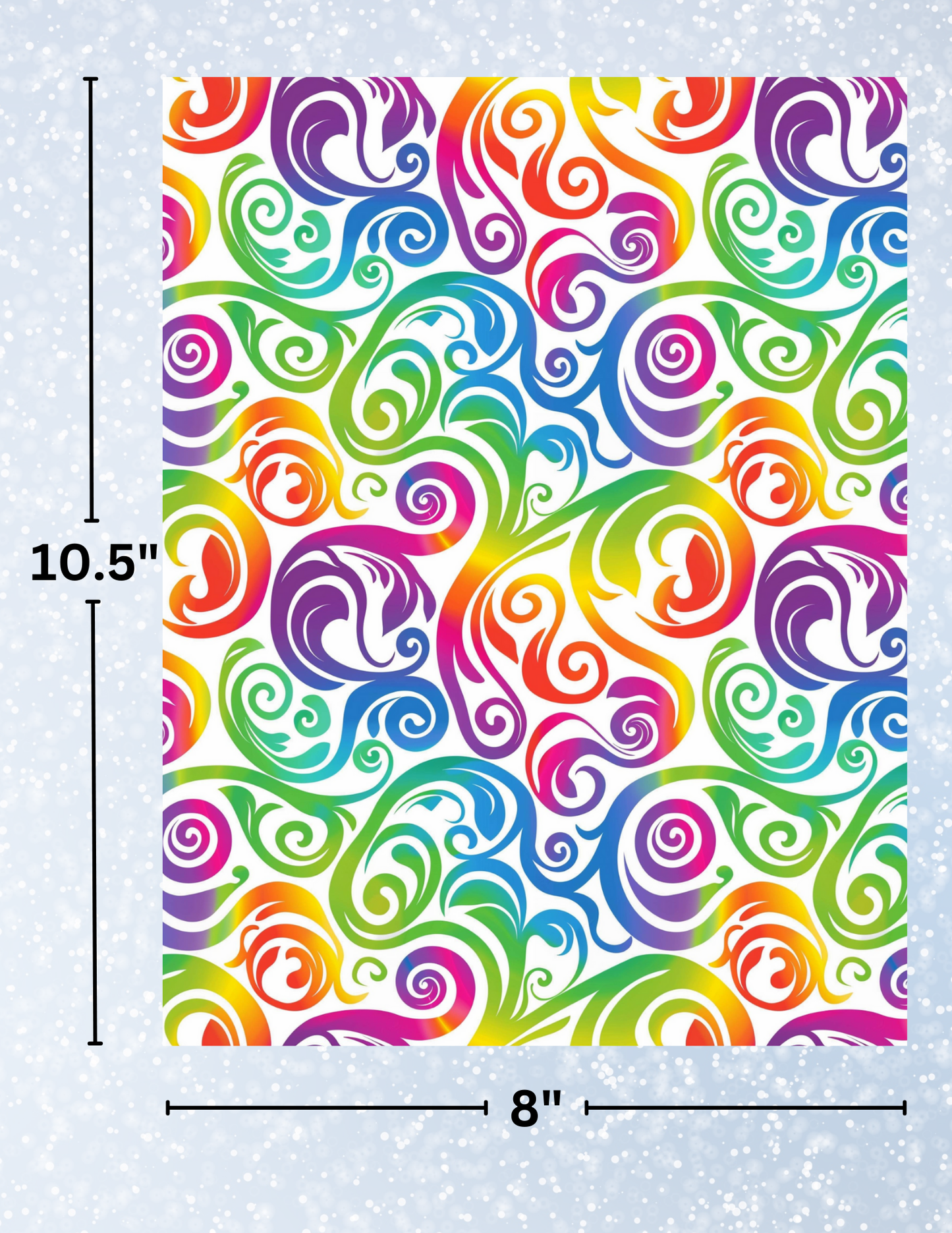 "Funky Rainbow Swirl" Decorative Diamond Painting Release Papers