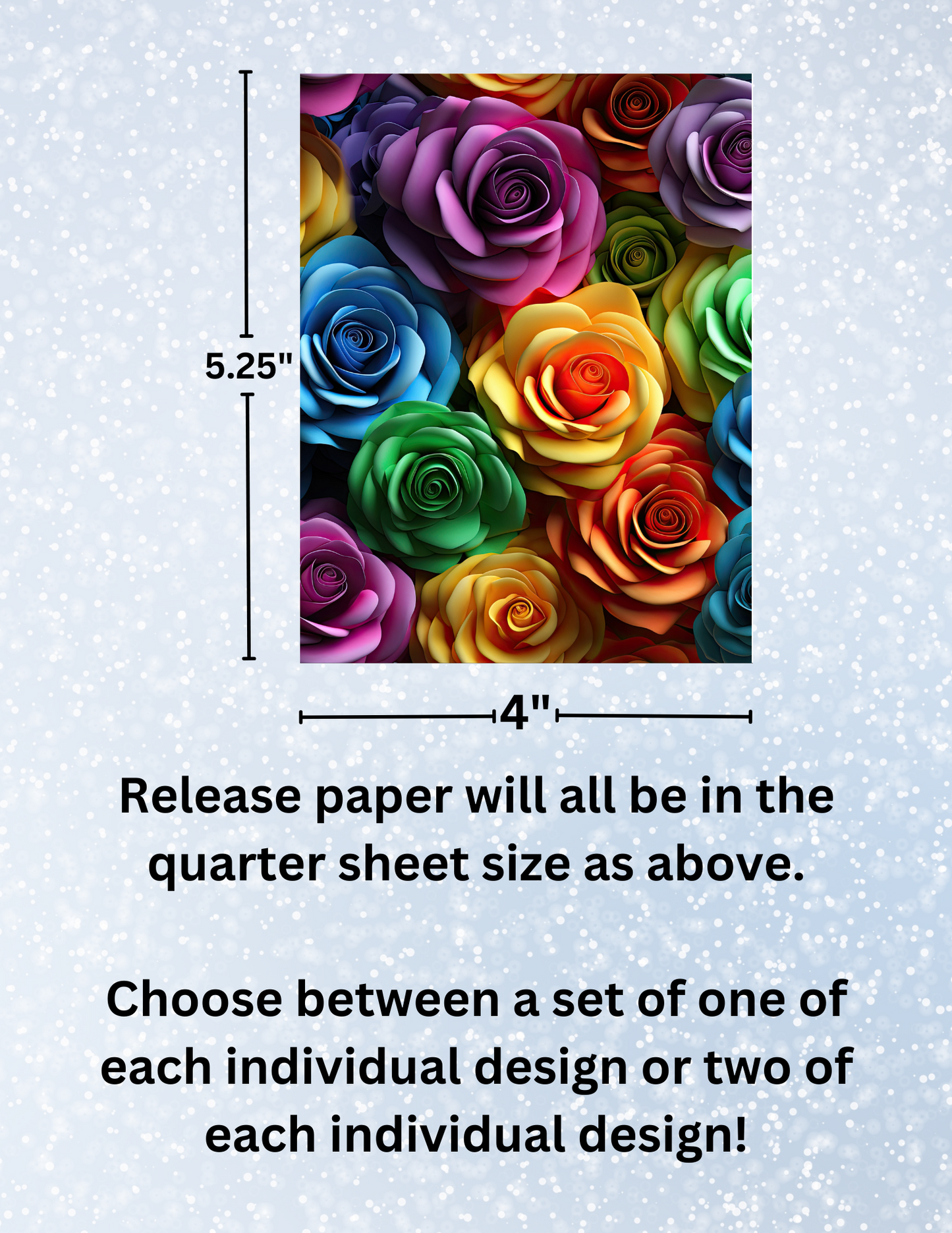 "Rainbow Roses" Premium Diamond Painting Release Papers