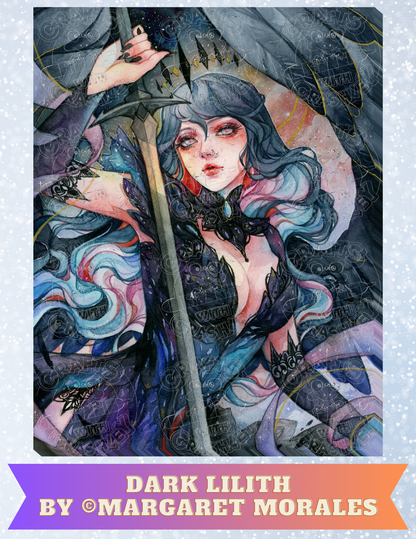 "Dark Lilith" By ©Margaret Morales Decorative Diamond Painting Release Papers