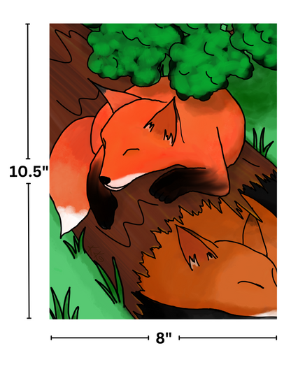 "Sleeping Foxes" by Kaleena Kollmeier Decorative Diamond Painting Release Papers