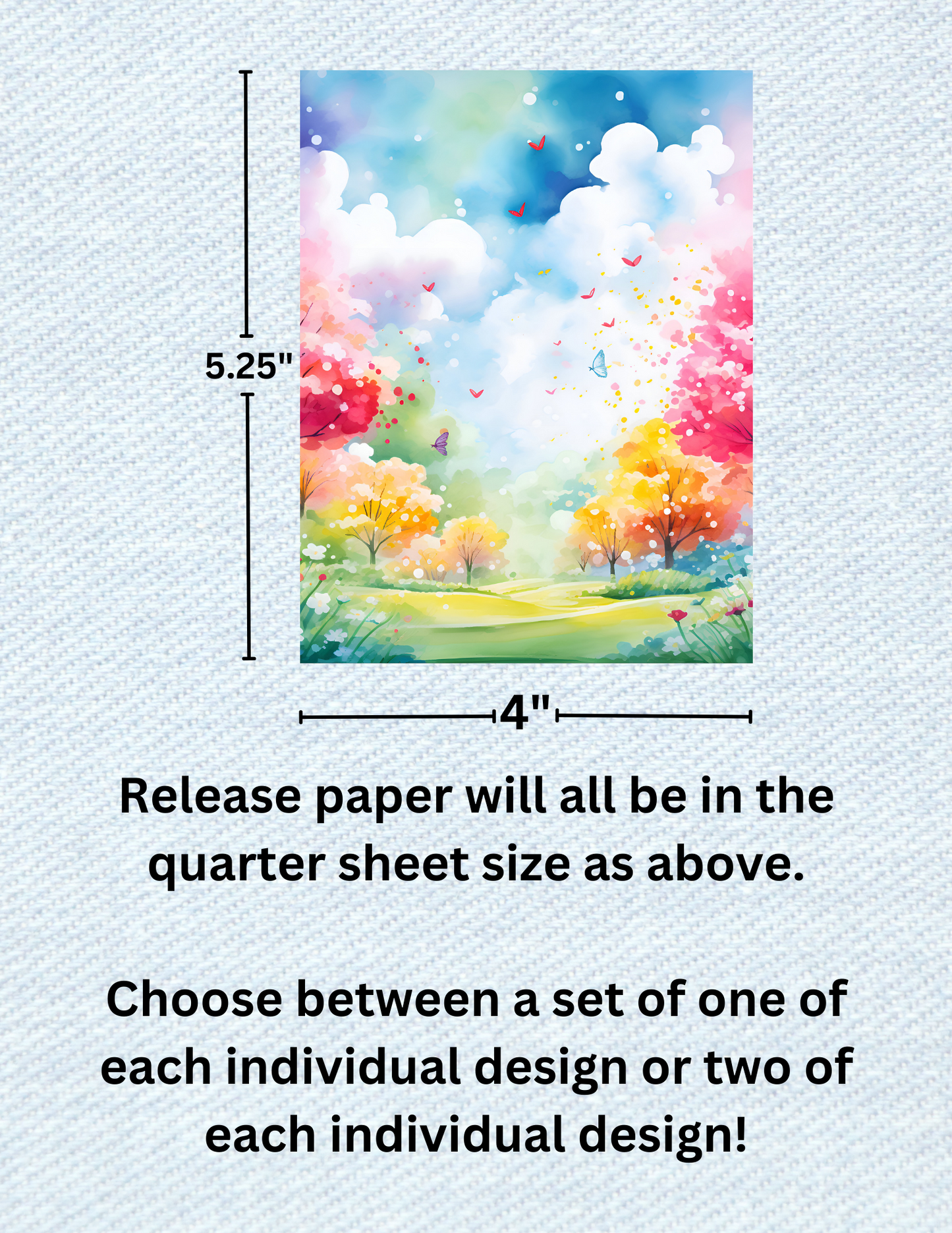 "Spring Rainbows" Premium Diamond Painting Release Papers