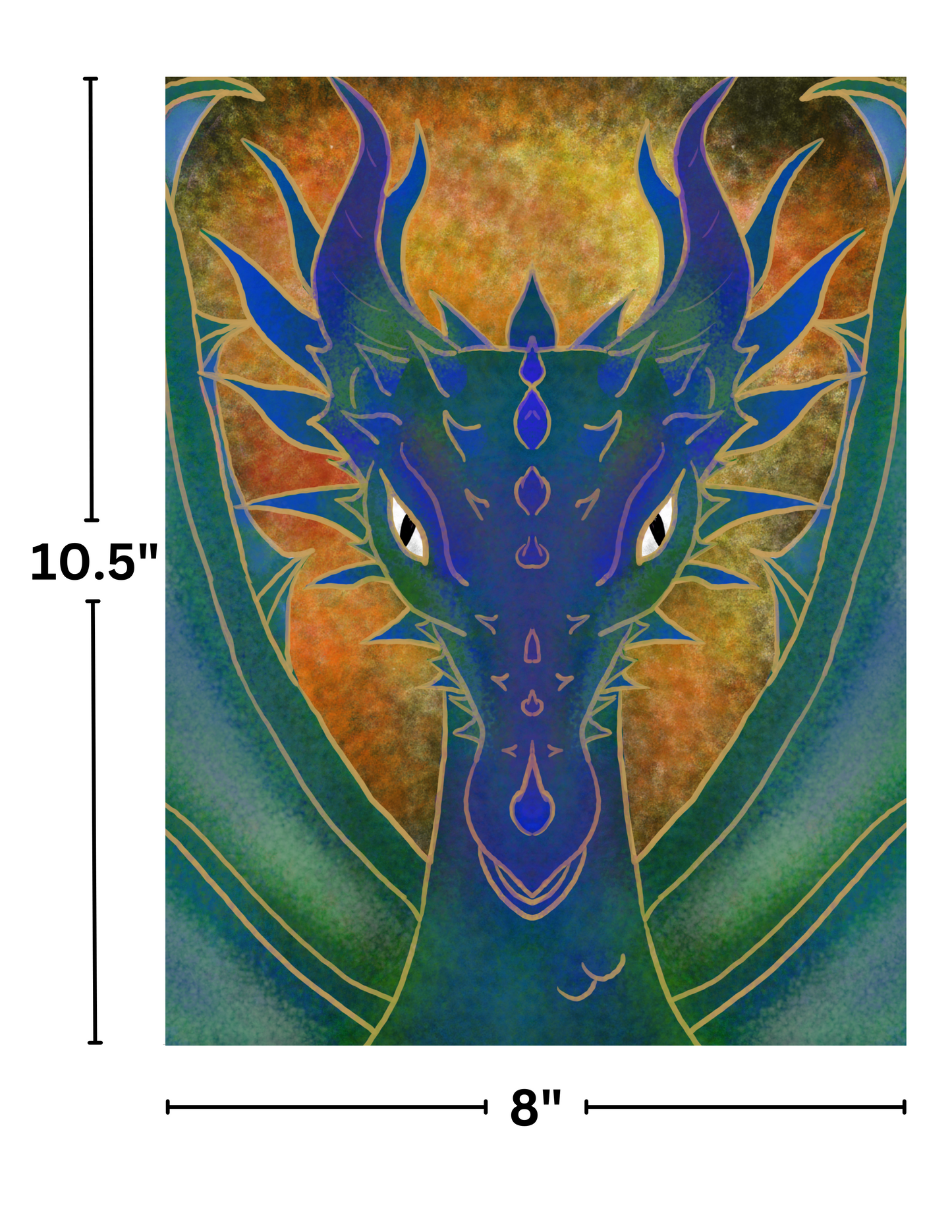 "Surrilian The Dragon (Amber)" by Kaleena Kollmeier Decorative Diamond Painting Release Papers