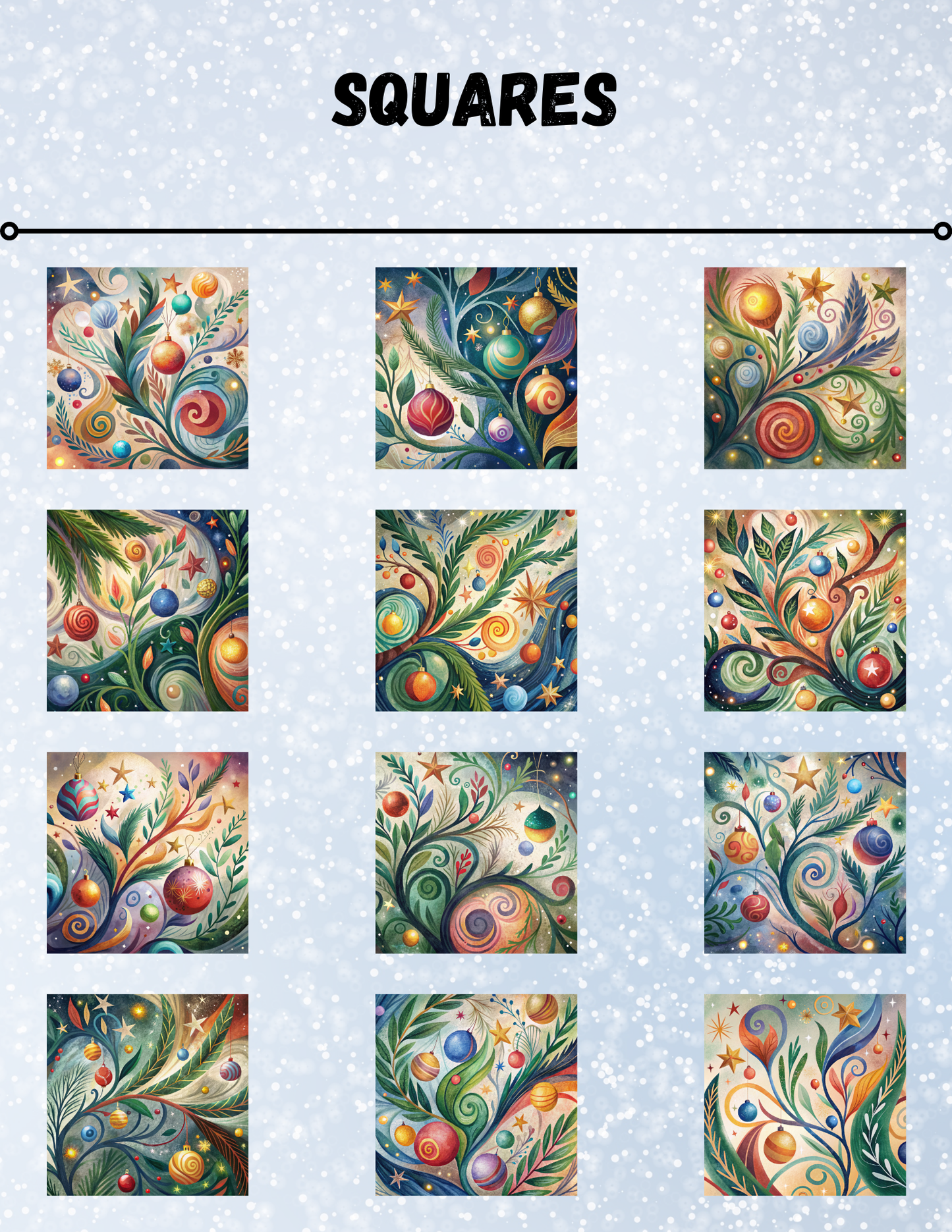 "Whimsical Christmas" Decorative Diamond Painting Release Papers