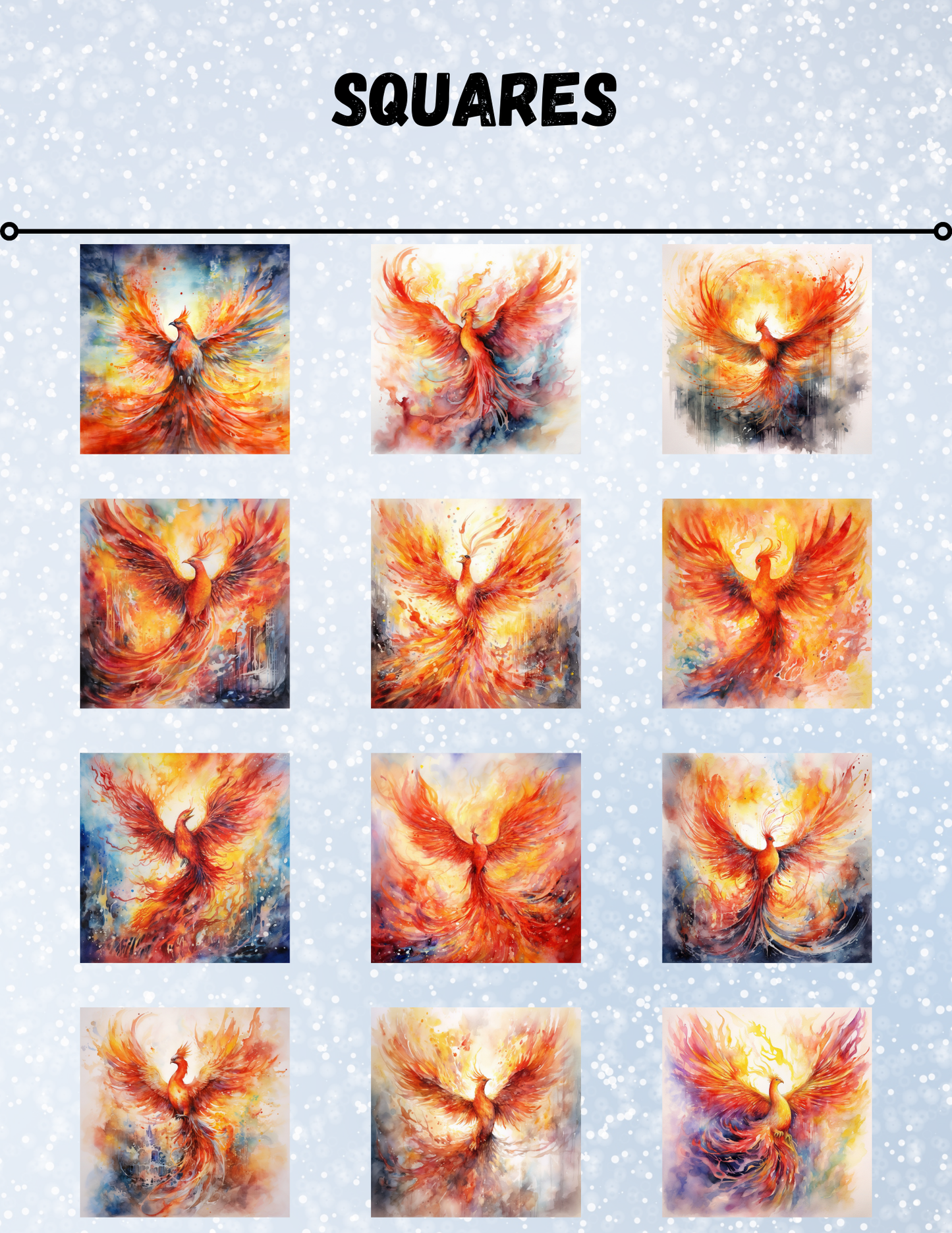 "Rise of the Phoenix" Decorative Diamond Painting Release Paper