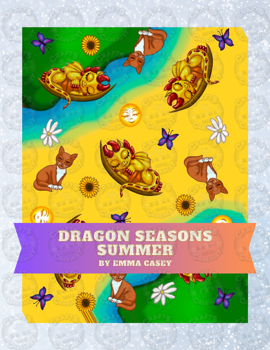 "Dragon Seasons Summer" by Emma Casey Decorative Diamond Painting Release Papers