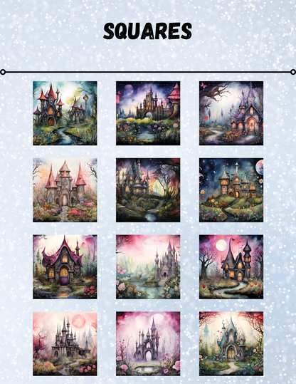 "Castles & Cottages" Decorative Diamond Painting Release Paper