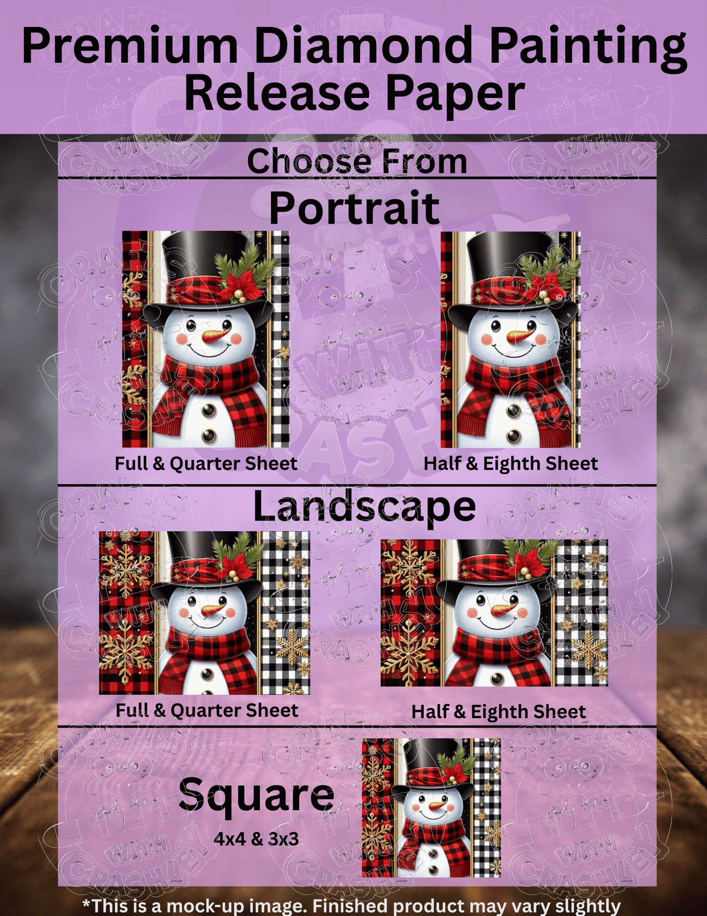 "Plaid Snowman" Premium Accessories for Diamond Painting