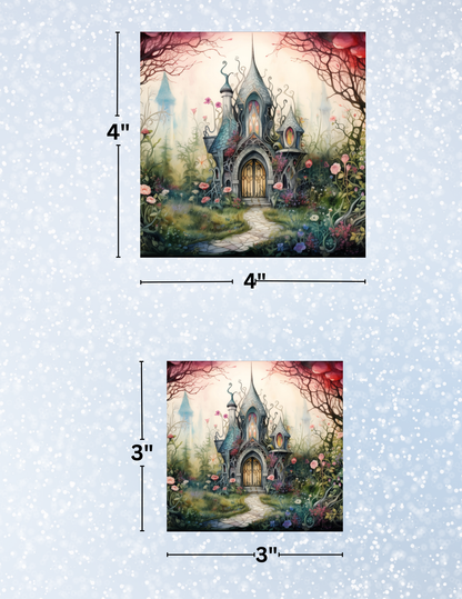 "Castles & Cottages" Decorative Diamond Painting Release Paper